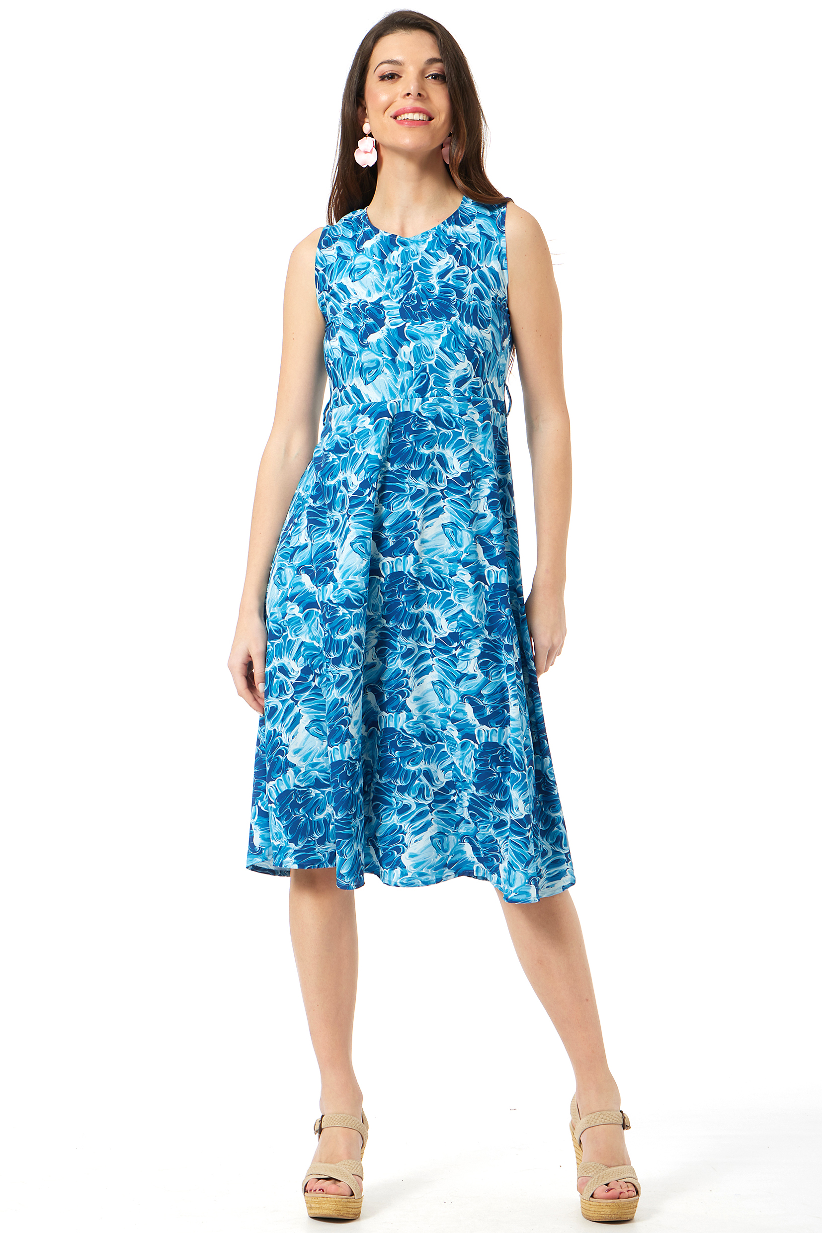 Anna Raxevsky ΜΠΛΕ ΑΜΑΝΙΚΟ ΜΙΝΤΙ ΦΟΡΕΜΑ ΣΕ ΑΛΦΑ ΓΡΑΜΜΗ