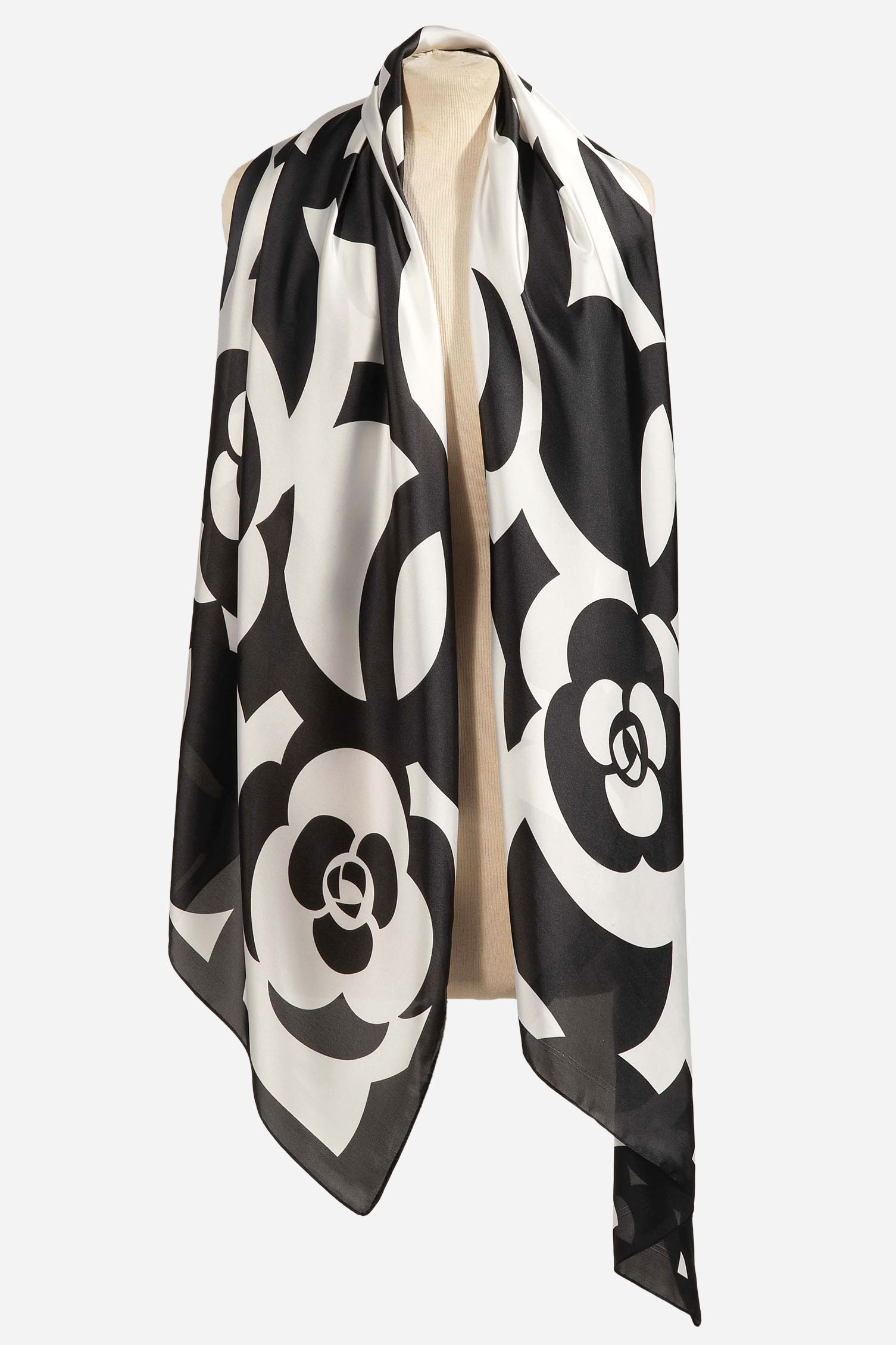 ΛΕΥΚΗ ΚΑΙ ΜΑΥΡΗ ΦΛΟΡΑΛ ΕΣΑΡΠΑ φωτογραφία