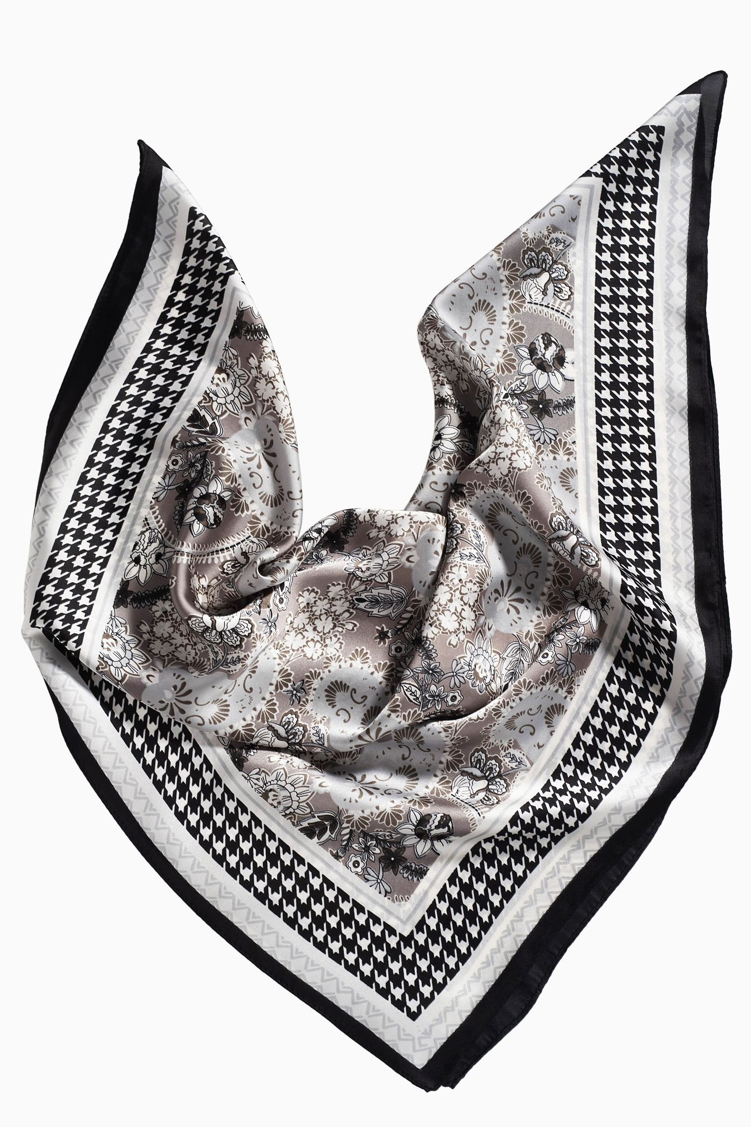 Anna Raxevsky ΜΑΥΡΟ ΜΑΝΤΗΛΙ ΛΑΙΜΟΥ ΜΕ ΜΕΤΑΞΩΤΗ ΥΦΗ ΜΕ ΣΧΕΔΙΑ