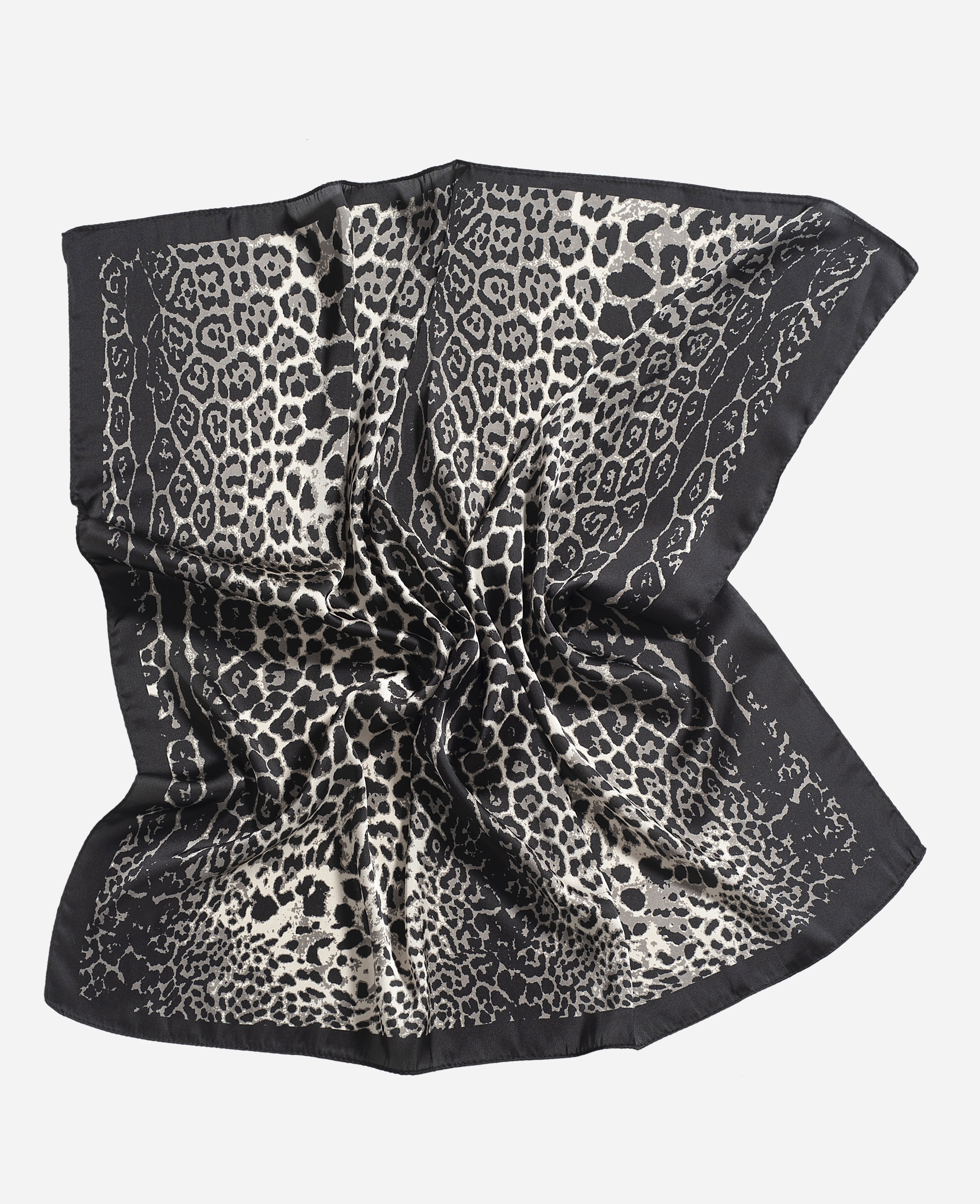 Anna Raxevsky ΜΑΥΡΟ ΛΕΟΠΑΡ ΜΑΝΤΗΛΙ ΛΑΙΜΟΥ ΜΕ ΜΕΤΑΞΩΤΗ ΥΦΗ