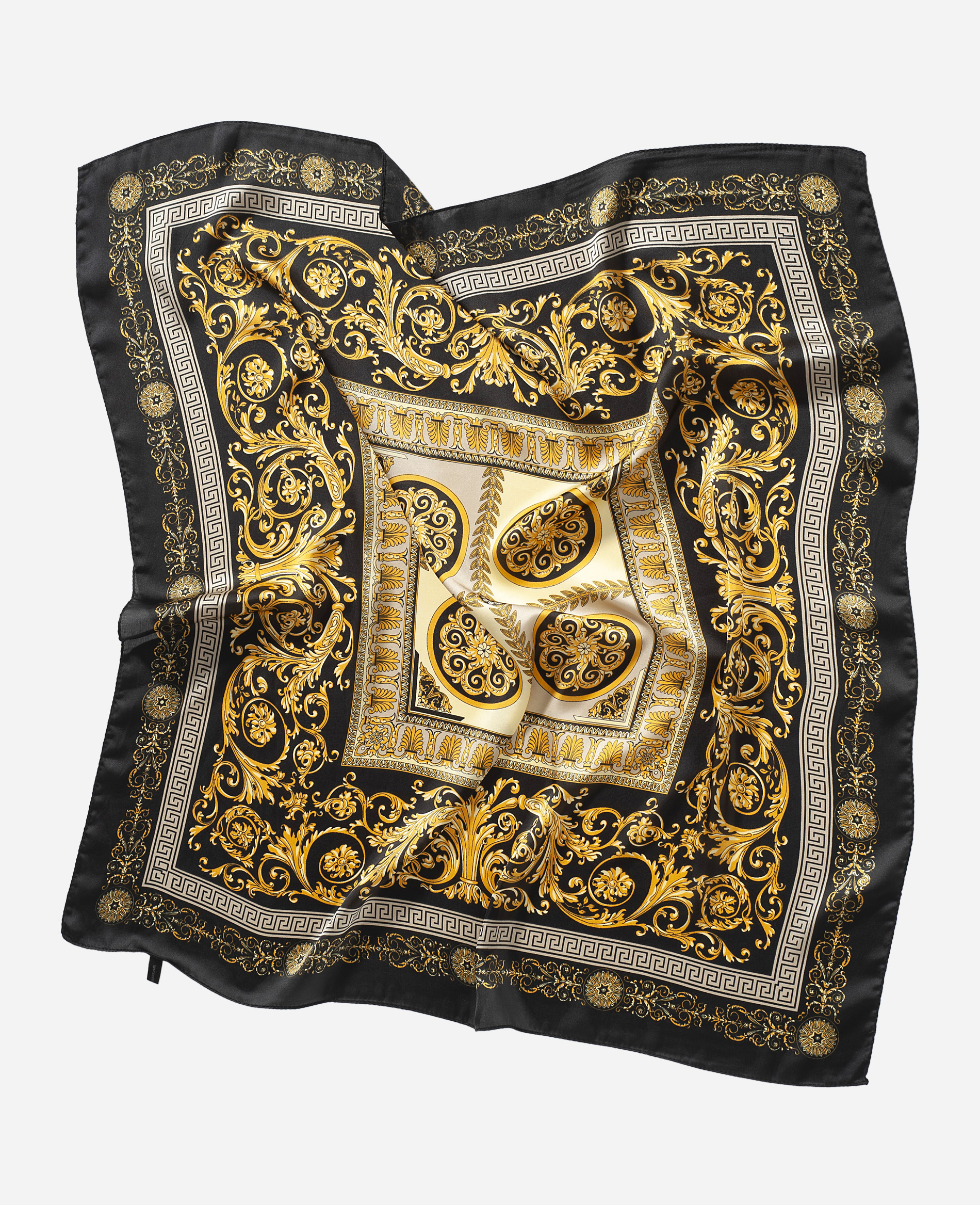 Anna Raxevsky ΜΑΥΡΟ ΜΑΝΤΗΛΙ ΛΑΙΜΟΥ ΜΕ ΜΕΤΑΞΩΤΗ ΥΦΗ ΚΑΙ ΧΡΥΣΑ ΣΧΕΔΙΑ