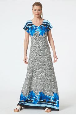 PATTERNED MAXI DRESS  | DRESSES
