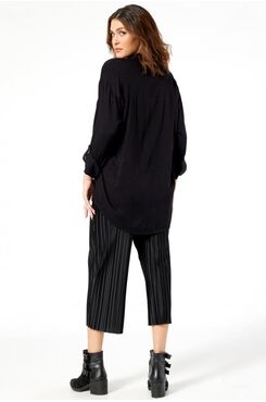 ΜΑΥΡΟ ΠΟΥΚΑΜΙΣΟ ΜΕ ΛΕΠΤΟΜΕΡΕΙΕΣ ΣΤΡΑΣ  | ΜΠΛΟΥΖΕΣ/ΠΟΥΚΑΜΙΣΑ