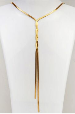 ΧΡΥΣΟ ΚΟΛΙΕ ΜΕ ΑΛΥΣΙΔΑ SNAKE ΤΥΠΟΥ ΓΡΑΒΑΤΑ ΠΟΥ ΣΧΗΜΑΤΙΖΕΙ ΠΛΕΞΟΥΔΑ  | ΚΟΛΙΕ