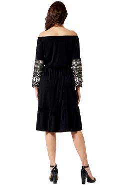 ΜΑΥΡΟ ΦΟΡΕΜΑ ΜΕ ΔΑΝΤΕΛΑ ΚΑΙ ΛΑΣΤΙΧΟ ΣΤΗΝ ΜΕΣΗ  | ΦΟΡΕΜΑΤΑ