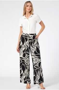 FLORAL PANTS WITH ZIPPER ON THE SIDE  | TROUSERS/SKIRTS
