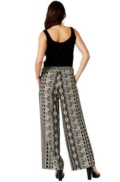ETHNIC STYLE PANTS WITH SIDE ZIPPER  | TROUSERS/SKIRTS