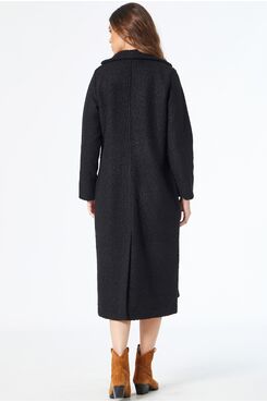 ΜΑΥΡΟ ΜΠΟΥΚΛΕ ΜΑΚΡΥ ΠΑΛΤΟ  | JACKETS/OUTERWEAR