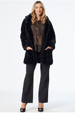 ΜΑΥΡΟ ΠΑΛΤΟ ΓΟΥΝΑ ΜΕ ΤΣΕΠΕΣ  | JACKETS/OUTERWEAR