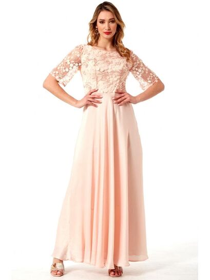 ΡΟΖ ΣΑΤΕΝ ΜΑΞΙ ΦΟΡΕΜΑ ΜΕ ΑΠΛΙΚΕ ΤΟΥΛΙ  | ΑΜΠΙΓΙΕ