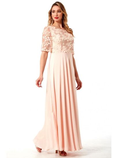 ΡΟΖ ΣΑΤΕΝ ΜΑΞΙ ΦΟΡΕΜΑ ΜΕ ΑΠΛΙΚΕ ΤΟΥΛΙ  | ΑΜΠΙΓΙΕ