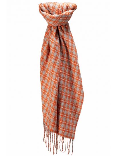 TWO-TONE CHECKERED SCARF  | SCARVES