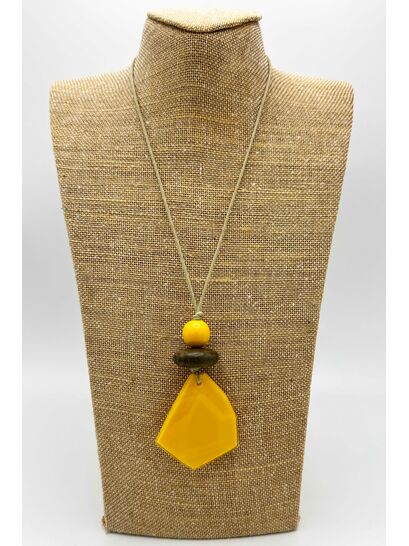 ΜΑΚΡΥ ΚΟΛΙΕ ΜΕ ΜΕΓΑΛΗ ΚΙΤΡΙΝΗ ΠΕΤΡΑ  | NECKLACES