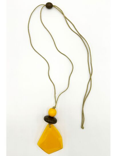 ΜΑΚΡΥ ΚΟΛΙΕ ΜΕ ΜΕΓΑΛΗ ΚΙΤΡΙΝΗ ΠΕΤΡΑ  | NECKLACES
