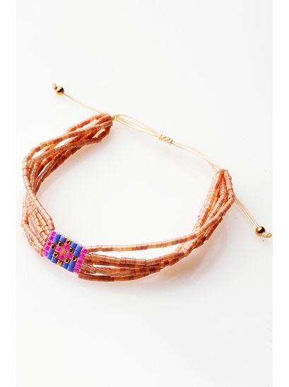 ΑΝΟΙΓΟΜΕΝΟ ΠΟΛΥΣΕΙΡΟ ΒΡΑΧΙΟΛΙ ΑΠΌ ΡΟΖ ΧΑΝΤΡΕΣ ΜΕ ΚΕΝΤΡΙΚΟ ΣΧΕΔΙΟ ΣΤΑΥΡΟ  | ΒΡΑΧΙΟΛΙΑ