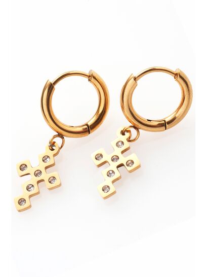 ΜΙΚΡΑ ΧΡΥΣΑ ΣΚΟΥΛΑΡΙΚΙΑ ΚΡΙΚΟΙ ΜΕ ΣΤΑΥΡΟ   | EARRINGS