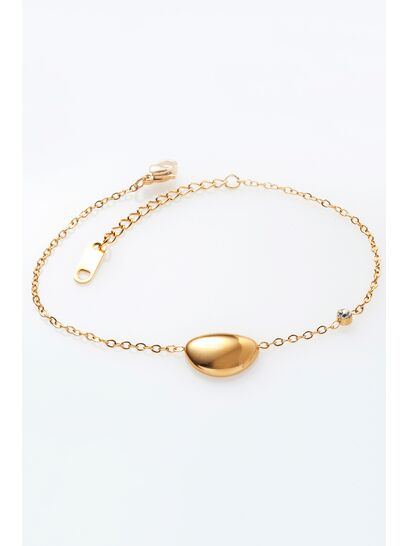 ΧΡΥΣΗ ΑΛΥΣΙΔΑ ΒΡΑΧΙΟΛΙ ΜΕ ΣΧΗΜΑ ΦΑΣΟΛΙ ΚΑΙ ΛΕΥΚΟ ΣΤΡΑΣ  | BRACELETS