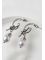 SILVER DANGLING EARRINGS WITH A KNOT AND PEARL  | EARRINGS