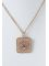 GOLD CHAIN NECKLACE WITH AN EYE DESIGN ON A SQUARE CHARM  | NECKLACES