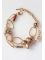 GOLD DOUBLE BRACELET WITH CHAINS AND BEIGE BEADS  | BRACELETS