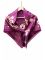 PURPLE WITH WHITE FLOWERS SCARF IN SILK TEXTURE  | SCARVES