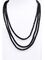 TRIPLE SILVER NECKLACE OF BLACK RHINESTONES  | NECKLACES