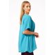 TURQUOISE LONG TUNIC WITH BUST DETAILS  | TUNICS/CAFTANS
