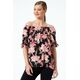 FLORAL BLOUSE WITH ELASTIC NECKLINE FOR OFF SHOULDER STYLE  | BLOUSES