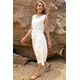 OFF WHITE SLEEVELESS DRESS WITH BELT  | DRESSES