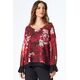 ΦΛΟΡΑΛ ΜΠΛΟΥΖΑ ΜΟΥΣΕΛΙΝΑ ΜΕ ΒΟΛΑΝ  | BLOUSES/SHIRTS