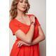 CORAL PLEATED BLOUSE WITH RUFFLES  | BLOUSES CORAL PLEATED BLOUSE WITH RUFFLES  | BLOUSES